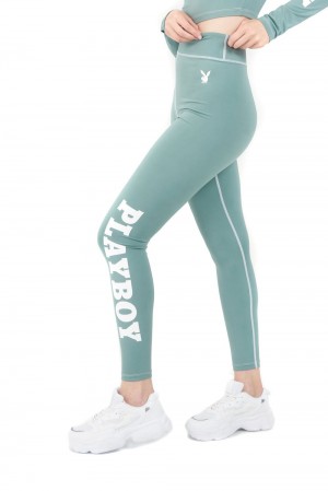 Playboy 80's Fitness - 6pcs Set Joggingbroeken Dames Groen | PLBY-592789