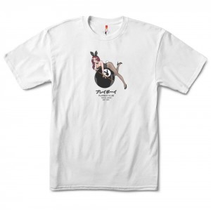 Playboy 8-Ball Tokyo Club T-shirt Heren Wit | PLBY-593136