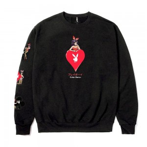 Playboy Ace of Hearts 3.0 Sweatshirt Heren Zwart | PLBY-593011