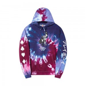 Playboy Ace of Spades Tie Dye Hoodie Heren Paars | PLBY-593094