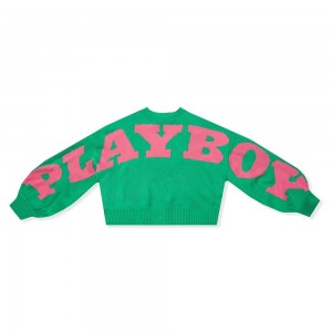 Playboy Beaded Rainbow Sweatshirt Dames Groen | PLBY-592862