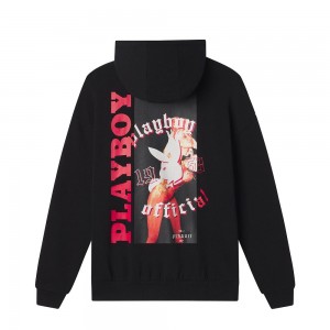 Playboy Bunny Hoodie Heren Zwart | PLBY-593083