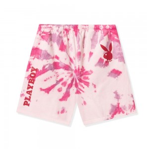 Playboy Camper Terry Romper Korte Broek Dames Roze | PLBY-592755