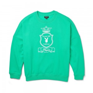 Playboy Crush Sweatshirt Dames Groen | PLBY-592850