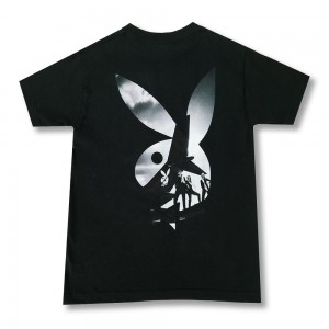 Playboy DC9 T-shirt Heren Zwart | PLBY-593128