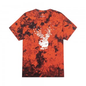 Playboy Exploding Bat Tie-Dye T-shirt Heren | PLBY-593272