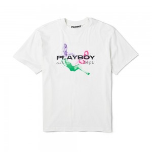 Playboy Illusion T-shirt Heren Grijs | PLBY-593226