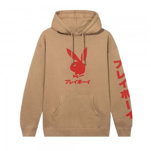 Playboy Japanese Rabbit Head Hoodie Heren Bruin Rood | PLBY-593038