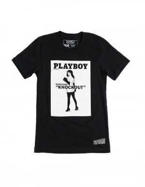 Playboy Knockout T-shirt Heren Zwart | PLBY-593116