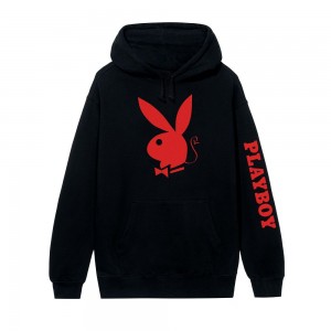 Playboy Mischievous Hoodie Heren Zwart | PLBY-593043