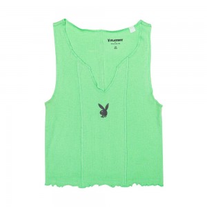 Playboy N950PB Puffer Vest T-shirt Dames Groen | PLBY-592898