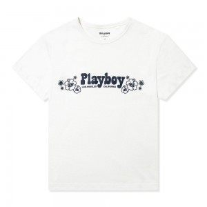 Playboy October 2020 Carolina Ballesteros Oversized T-shirt Dames Blauw | PLBY-592896