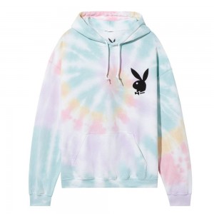 Playboy Pride is Good Multi Tie Dye Hoodie Heren Gekleurd | PLBY-593106