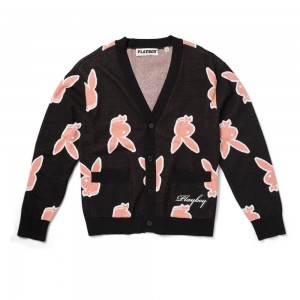 Playboy Repeating Rabbit Head Cardigan Jassen Heren | PLBY-593060