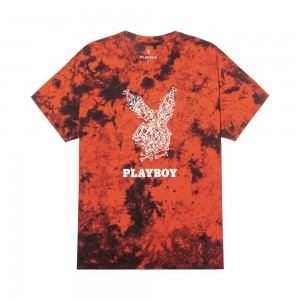 Playboy Skeleton Rabbit Head T-shirt Heren Oranje Zwart | PLBY-593234