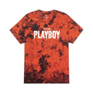 Playboy Slime Masthead T-shirt Heren Oranje Zwart | PLBY-593238