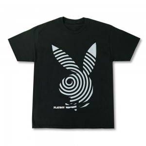 Playboy Spiral T-shirt Heren Zwart | PLBY-593196