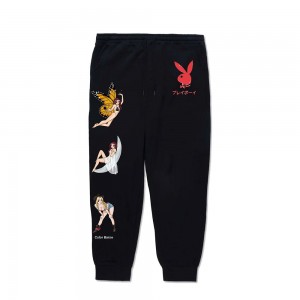 Playboy Tokyo Club Covergirl Joggingbroeken Heren Zwart | PLBY-592953