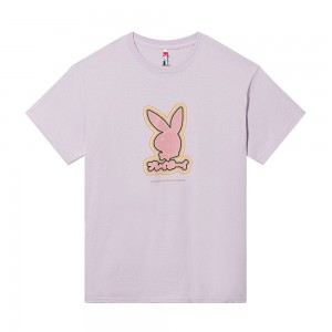 Playboy Tokyo Club Logo Orchid T-shirt Heren Paars | PLBY-593255