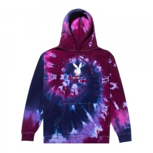 Playboy Tokyo Club Tie-Dye Hoodie Heren Paars | PLBY-593014