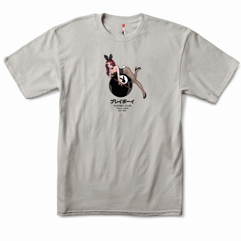 Playboy 8-Ball Tokyo Club T-shirt Heren Wit | PLBY-593136