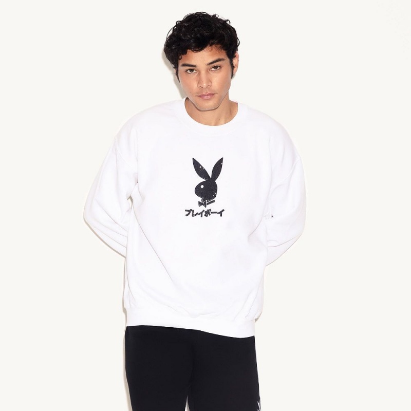 Playboy Ace of Club Sweatshirt Heren Wit | PLBY-593015