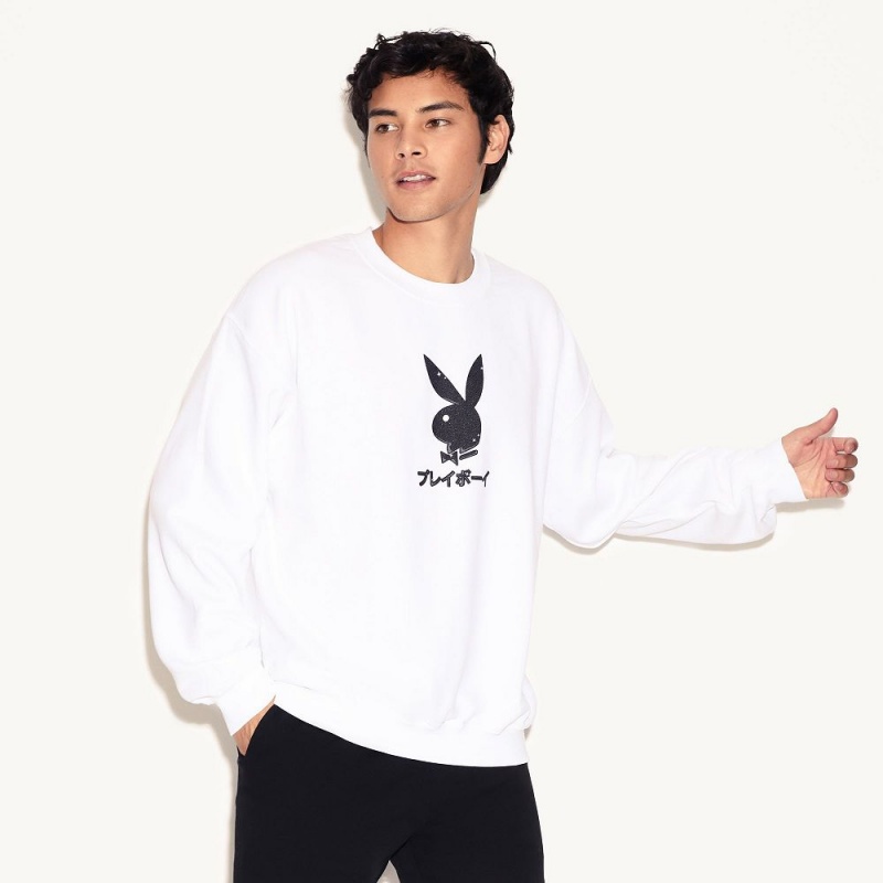 Playboy Ace of Club Sweatshirt Heren Wit | PLBY-593015