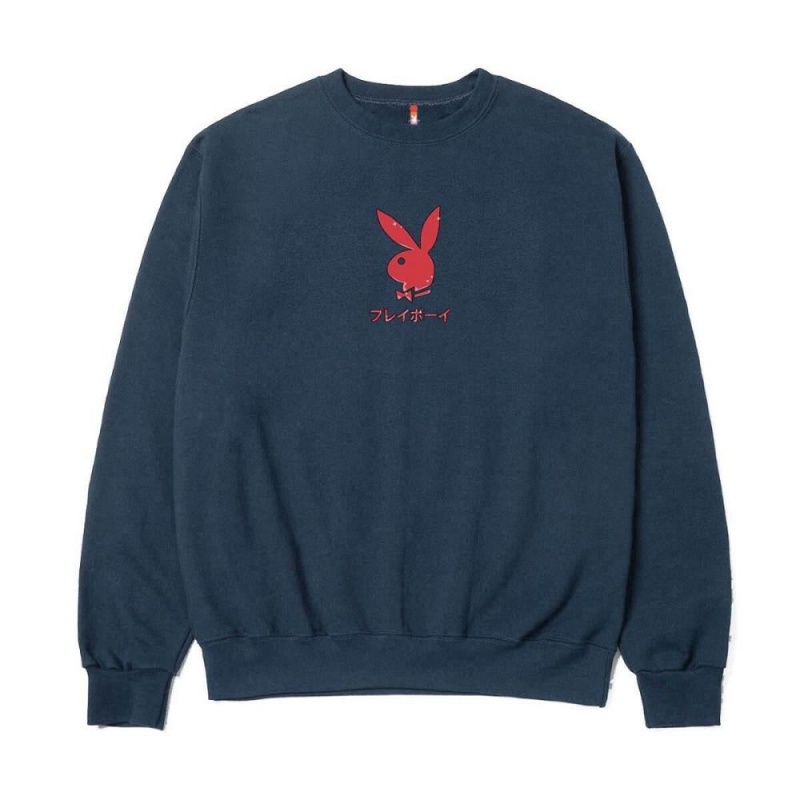 Playboy Ace of Diamonds Sweatshirt Heren Donkerblauw | PLBY-593012