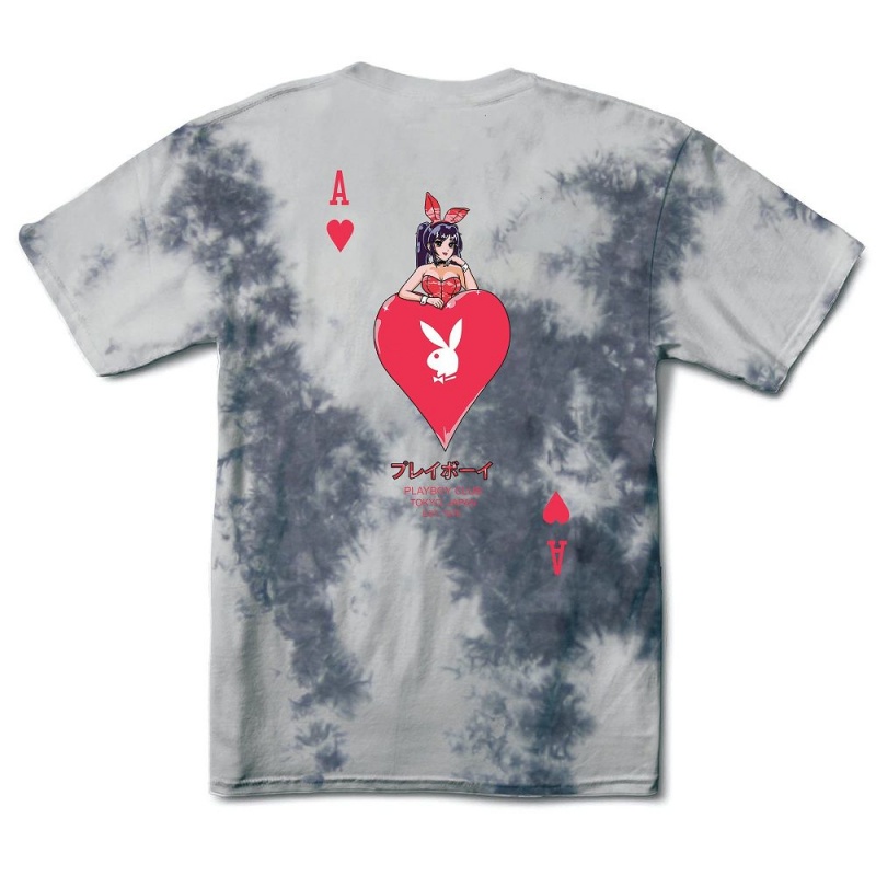 Playboy Ace of Hearts Tie-Dye T-shirt Heren | PLBY-593138