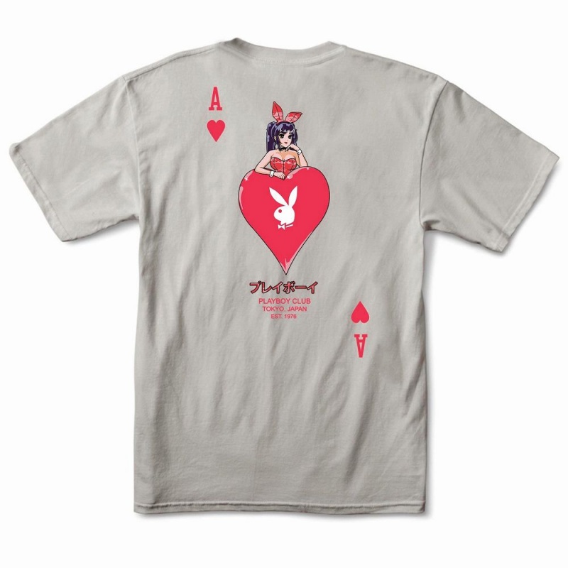 Playboy Ace of Hearts T-shirt Heren Zwart | PLBY-593244