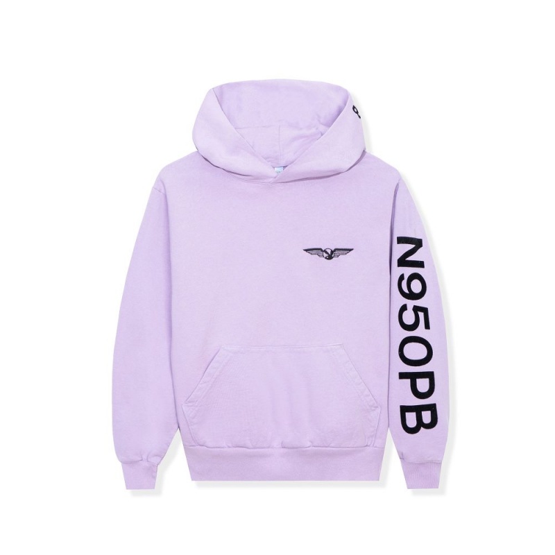 Playboy Aviation Wings N950PB Hoodie Heren Paars | PLBY-593071