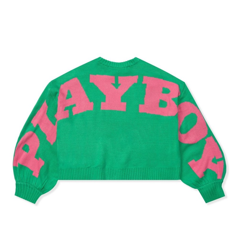 Playboy Beaded Rainbow Sweatshirt Dames Groen | PLBY-592862