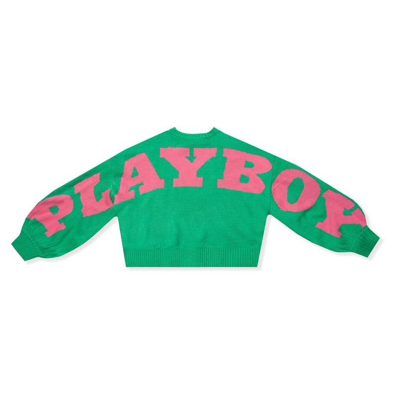 Playboy Beaded Rainbow Sweatshirt Dames Groen | PLBY-592862