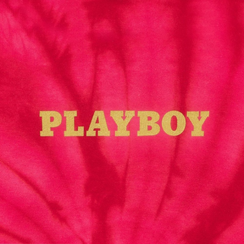 Playboy December 1966 Tie Dye Cover Hoodie Heren Rood | PLBY-593079