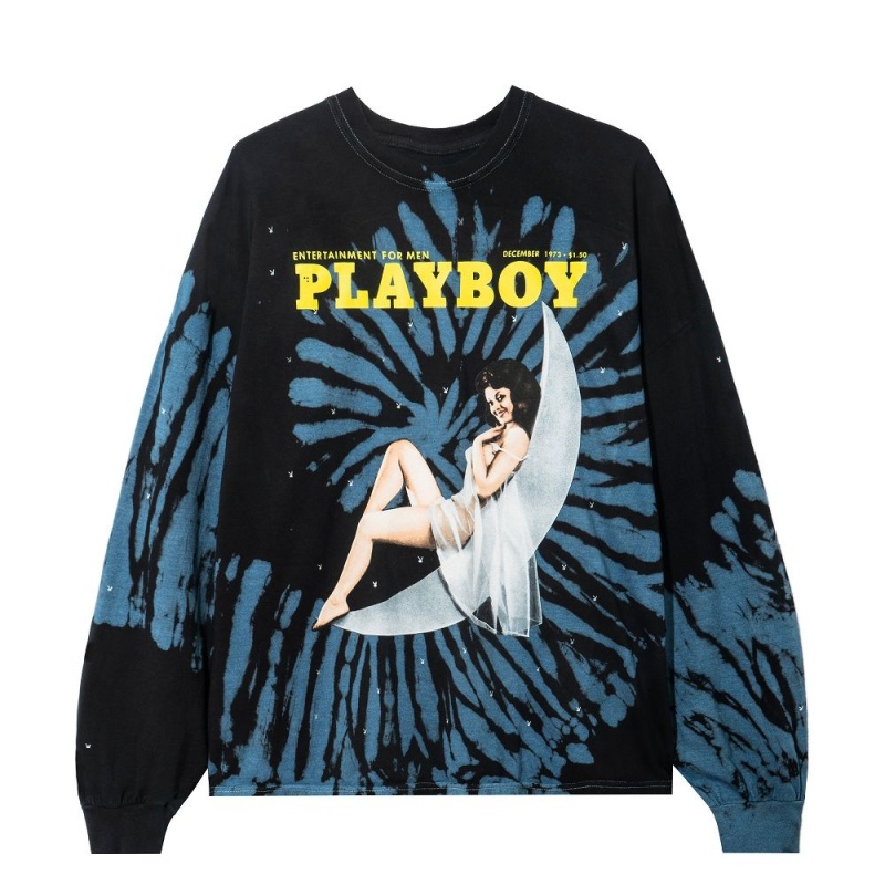 Playboy December 1973 Cover Tie-Dye Long Sleeve T-shirt Heren | PLBY-593172