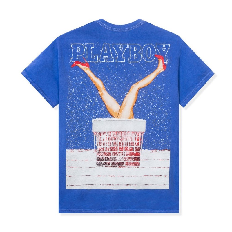 Playboy December 2013 Pigment Washed T-shirt Heren | PLBY-593220