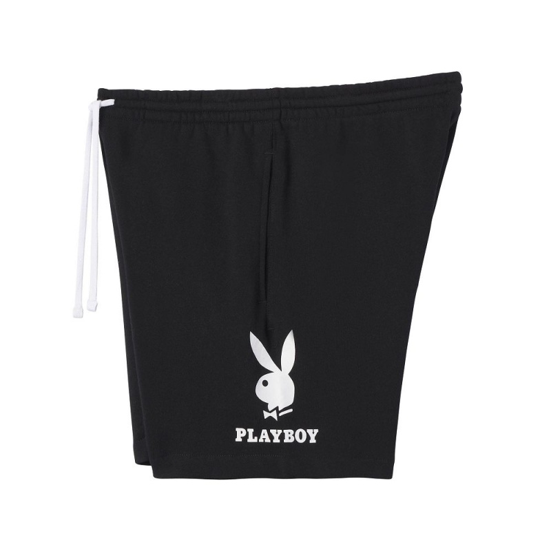 Playboy Double Bunny Korte Broek Heren Zwart | PLBY-592974