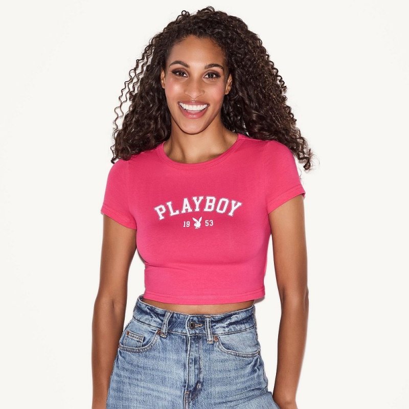 Playboy February 2019 Playmate Megan Moore Dip-Dye Long Sleeve T-shirt Dames | PLBY-592884