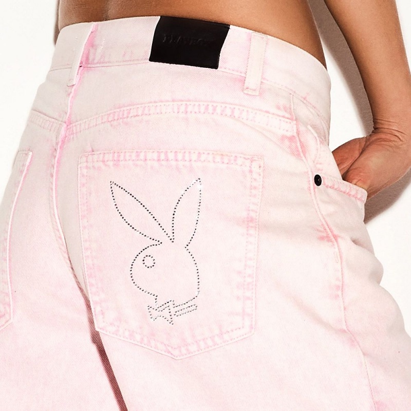 Playboy Hibiscus Terry Broek Dames Roze Grijs Lichtturkoois | PLBY-592806