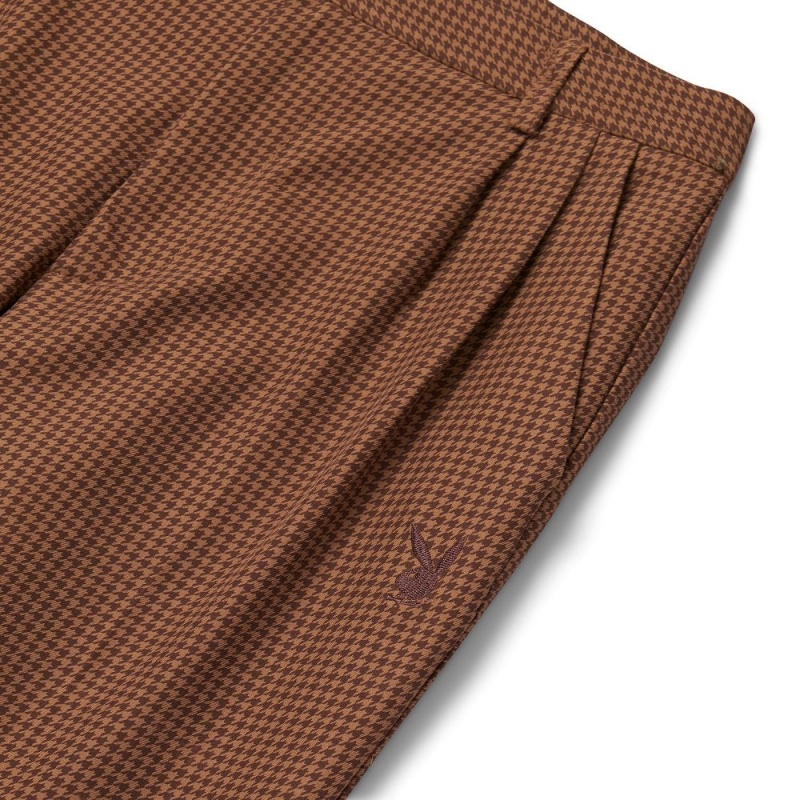 Playboy Houndstooth Trouser Broek Heren Bruin | PLBY-593003