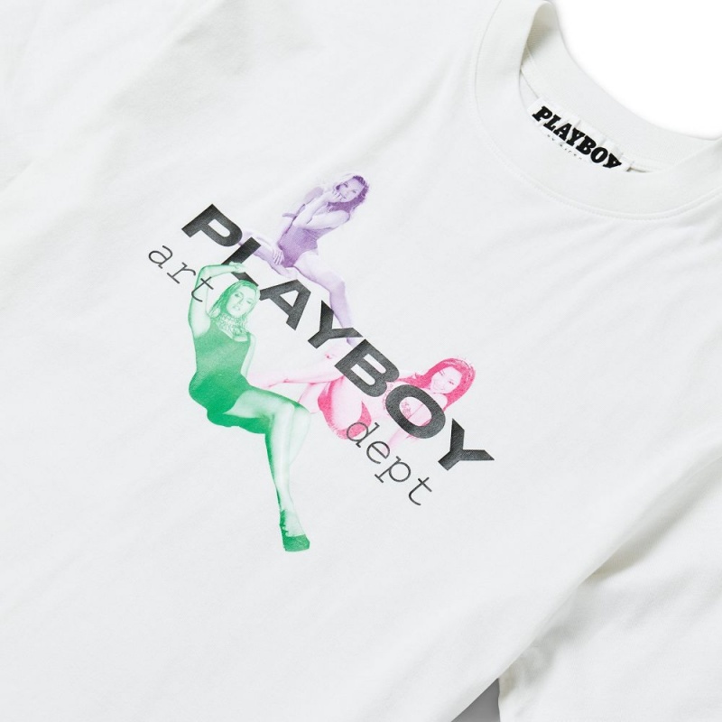 Playboy Illusion T-shirt Heren Grijs | PLBY-593226