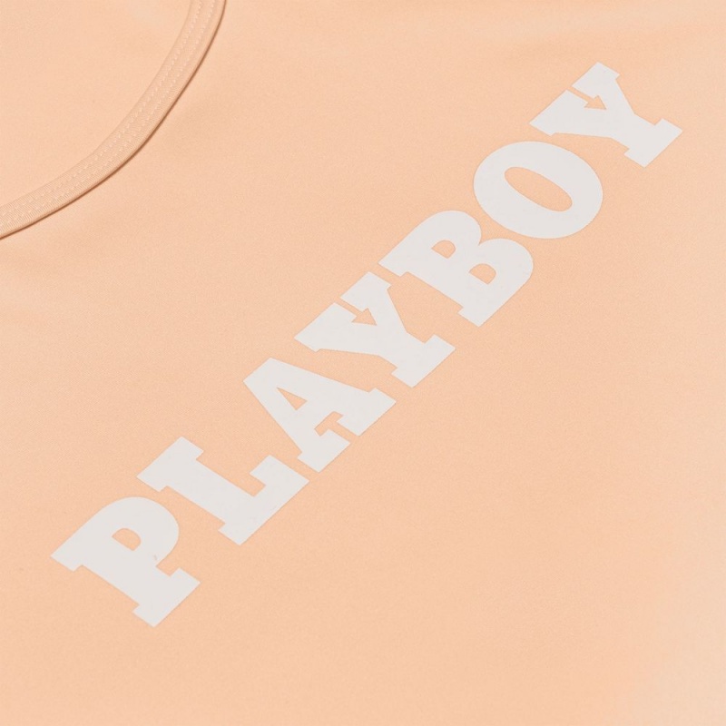 Playboy Japanese Rabbit Head Cropped Long Sleeve T-shirt Dames Oranje | PLBY-592901