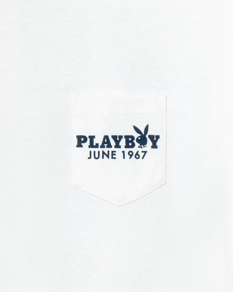 Playboy June 1967 Cover Pocket T-shirt Heren | PLBY-593284