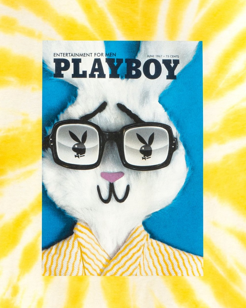 Playboy June 1967 Cover Tie-Dye T-shirt Heren | PLBY-593254