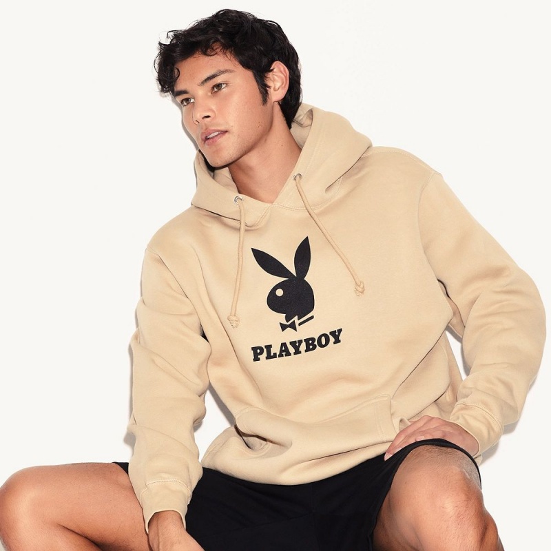 Playboy Logo Hoodie Heren Zwart | PLBY-593039