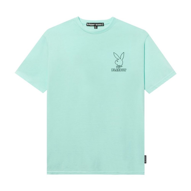 Playboy Logo Oversized T-shirt Heren Mintgroen | PLBY-593232