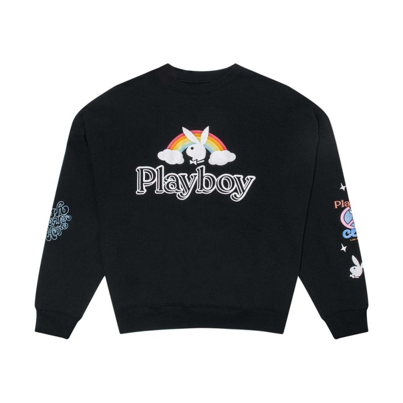 Playboy Masthead Intarsia Knit Sweatshirt Dames | PLBY-592834