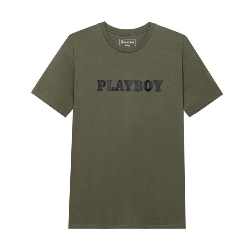 Playboy Masthead T-shirt Heren Zwart | PLBY-593158