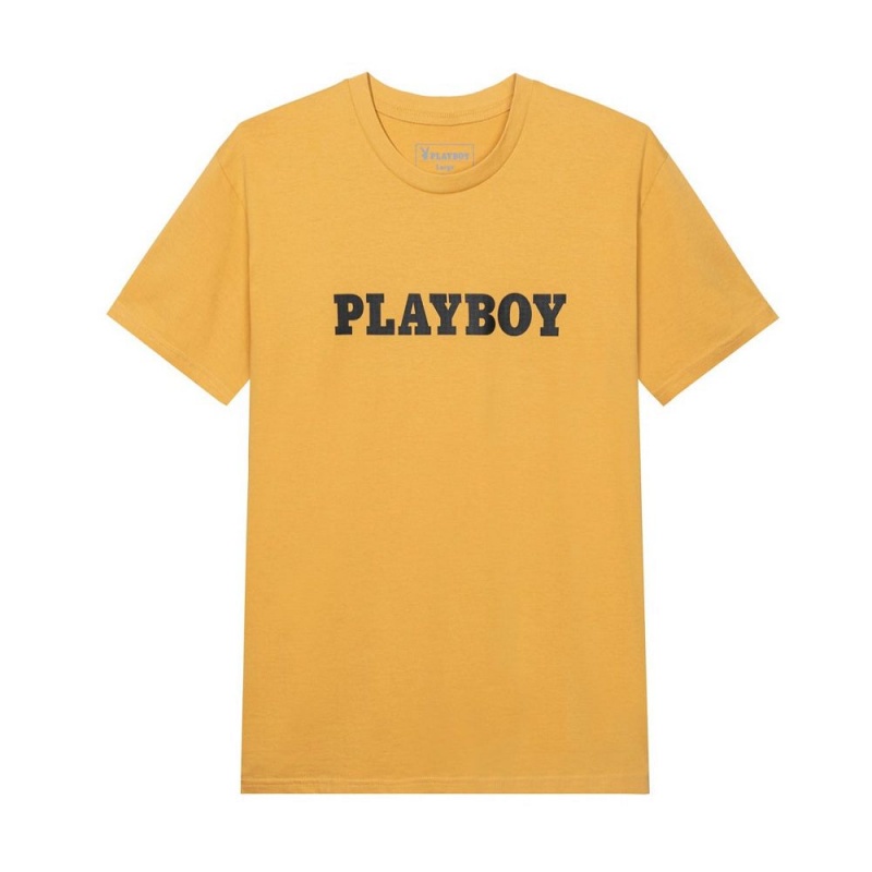 Playboy Masthead T-shirt Heren Zwart | PLBY-593158