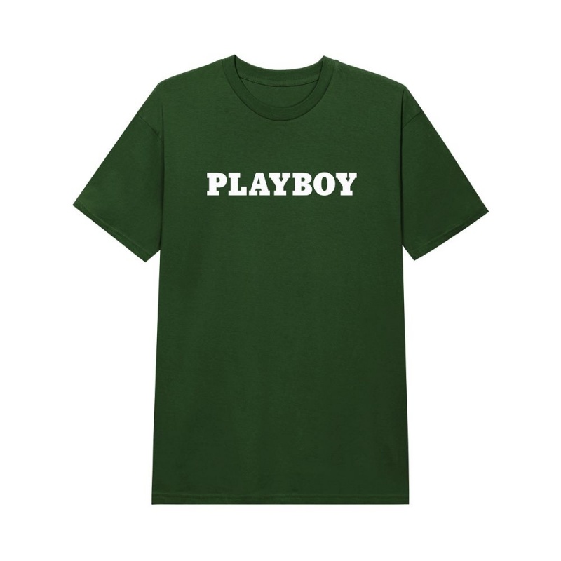 Playboy Masthead T-shirt Heren Zwart | PLBY-593158